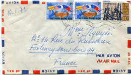 VIET NAM LETTRE PAR AVION DEPART SAIGON 13-1-1971 VIETNAM POUR LA FRANCE - Viêt-Nam