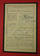 1958 Carte D'Agent De Surveillance Assermenté Maurice Maillat CDF Région Dakar Niger Chemin De Fer Thies - Chemin De Fer