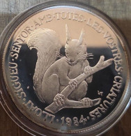 Andorra 20 Dinars 1984. Silver. Squirrel - Andorra