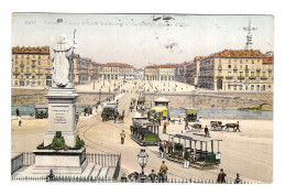 TORINO- PIAZZA VITTORIO EMANUELE DALLA GRAN MADRE DI DIO - VIAGGIATA FP - Piazze