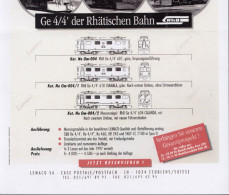 Catalogue LEMACO PRESTIGE MODELS 1997 GE 4/4 RHB SPUR OM 1:45 Infoblatt - Tedesco