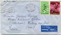 VIET NAM LETTRE PAR AVION DEPART SAIGON 29-5-1965 VIETNAM POUR LA FRANCE - Viêt-Nam