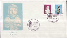 Europa CEPT 1974 Turquie - Türkei - Turkey FDC3 Y&T N°2089 à 2090 - Michel N°2320 à 2321 - 1974