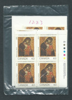 Canada # 1223 Match Set Sealed MNH - Christmas 1988 / Icons - Blocks & Kleinbögen