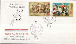 Europa CEPT 1975 Turquie - Türkei - Turkey FDC3 Y&T N°2123 à 2124 - Michel N°2355 à 2356 - 1975