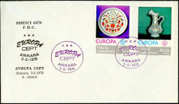 Europa CEPT 1976 Turquie - Türkei - Turkey FDC2 Y&T N°2155 à 2156 - Michel N°2385 à 2386 - 1976
