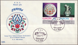 Turquie - Türkei - Turkey FDC4 1976 Y&T N°2155 à 2156 - Michel N°2385 à 2386 - EUROPA - FDC