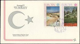 Europa CEPT 1977 Turquie - Türkei - Turkey FDC1 Y&T N°2184  à 2185 - Michel N°2415 à 2416 - 1977