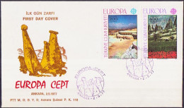 Europa CEPT 1977 Turquie - Türkei - Turkey FDC4 Y&T N°2184  à 2185 - Michel N°2415 à 2416 - 1977