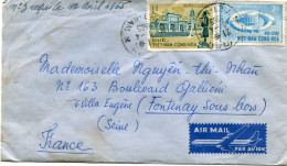 VIET NAM LETTRE PAR AVION DEPART SAIGON 9-4-1965 VIETNAM POUR LA FRANCE - Viêt-Nam