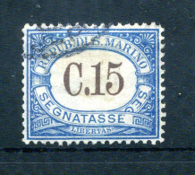 1939 SAN MARINO Segnatasse Tasse Tax N.55 15 Centesimi USATO - Strafport