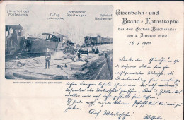 Eisenbahn- Und Brand- Katastrophe Bei Der Station Bischweiler Alsace Le 4.1.1900, Accident De Chemin De Fer (16.1.1900) - Bischwiller
