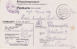 PRISONERS OF WAR MAIL 1944 POSTCARD SENT FROM STALAG II H  TO DOPIEWO / WANENFELD/ - Prisoner Camps