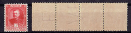 MONACO - VARIETE - N°66 PAPIER FILIGRANE BFK RIVES DANS UNE BANDE DE 4 TP - XX MNH TB - Errors And Oddities