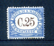 1939 SAN MARINO Segnatasse Tasse Tax N.57 25 Centesimi * - Segnatasse