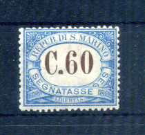 1925 SAN MARINO Segnatasse Tasse Tax N.23 60 Centesimi * - Strafport