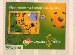 2004   FOOTBALL- PORTUGAL  S/S- Used (O)  BULGARIA / Bulgarie - Usados