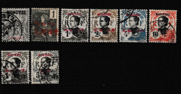 Mong-Tzeu 1903-1919 Lot Incluant Yv 6, 17, 34A-36, 38, 51, 54 Oblitérés O - Used Stamps