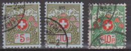 Suisse Timbre De Franchise N° 4A, 5A, Et 5B - Portofreiheit