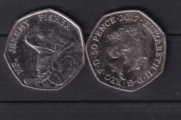 GREAT BRITAIN-2017-50p.MR JERMEY FISHER-FROG- ,CIRCULATED - 50 Pence