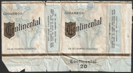 Brasil, Old Cigarrette Pack - Cigarros CONTINENTAL -|- Cia. De Cigarros Souza Cruz - Industria Brasileira - Boites à Tabac Vides