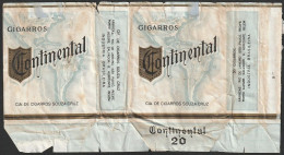 Brasil, Old Cigarrette Pack - Cigarros CONTINENTAL -|- Cia. De Cigarros Souza Cruz - Industria Brasileira - Cajas Para Tabaco (vacios)