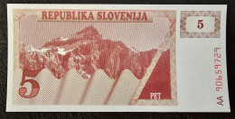 SLOVENIA- 5 TOLARJEV 1991. - Eslovenia