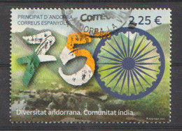 Diversité Andorrane,Communauté Indienne.75 Ième Anniversaire Independance De L'Inde,oblitéré,1 ère Qualité.AND.ESP.2022 - Used Stamps