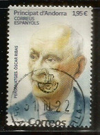 Hommage à Òscar Ribas Reig, Premier Chef Du Gouvernement Andorran 1982. (année 2022) Oblitéré,1 ère Qualité. AND.ESP - Used Stamps