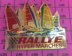 1115B Pin's Pins / Beau Et Rare / SPORTS / Grand Pin's VOILE VOILER REGATES RALLYE HYPERMARCHES - Zeilen