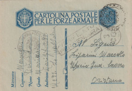 La Maddalena. 1944. Cartolina Postale Da LA MADDALENA  Ad Oristano. VERIFICATO PER CENSURA - 1939-45