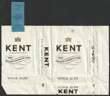 U.S.A., Old Cigarrette Pack - KENT Cigarettes -|- P. Lorillard Co, U.S.A. - Boites à Tabac Vides