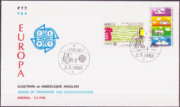 Turquie - Türkei - Turkey FDC 1988 Y&T N°2557 à 2558 - Michel N°2808 à 2809 - EUROPA - FDC