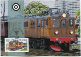 SUEDE CARTE MAXIMUM DU N°2495 LOCOMOTIVE ELECTRIQUE S.I. CLASSIC D 1926 AVEC OBL STOCKHOLM 2006-01-26 - Tarjetas – Máxima