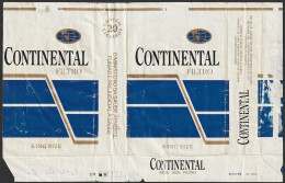 Brasil, Old Cigarrette Pack - CONTINENTAL Filtro -|- Cia. De Cigarros Souza Cruz - Industria Brasileira - Boites à Tabac Vides