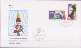 Turquie - Türkei - Turkey FDC 1994 Y&T N°2765 à 2766 - Michel N°3017 à 3018 - EUROPA - FDC