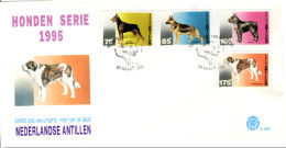 NETHERLANDS ANTILLES: 1995 -  FDC - Dogs (E263) - Curaçao, Nederlandse Antillen, Aruba