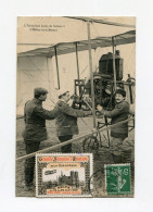 !!! CPA DU MEETING DE BETHENY DE 1909 AVEC VIGNETTE GRANDE SEMAINE D'AVIATION DE CHAMPAGNE ET CACHET SPECIAL - Aviación