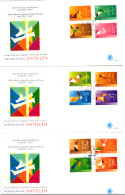 NETHERLANDS ANTILLES: 1997 -3  FDCs - Pacific '97 Chinese Years  (E284a,b,c) - Curaçao, Nederlandse Antillen, Aruba