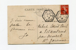 !!! MEETING DE BETHENY DE 1909, CPA DU MONOPLAN ANTOINETTE DE LATHAM, CACHET SPECIAL - Aviation