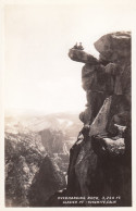 Yosemite National Park California, Overhanging Rock Glacier Point C1940s Vintage Real Photo Postcard - Yosemite