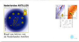 NETHERLANDS ANTILLES: 1998 FDCs- Advisory Council Flag  (E293) - Curaçao, Nederlandse Antillen, Aruba