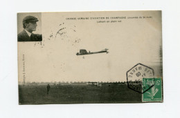 !!! MEETING DE BETHENY DE 1909, CPA DU MONOPLAN ANTOINETTE DE LATHAM, CACHET SPECIAL - Aviazione