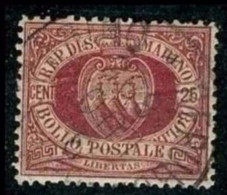 ● San MARINO 1877 ֎ STEMMA ֎ N. 5 Usato ● Cat. 120 € ● Con Sconto 95 % ● Lotto N. 55 ● - Used Stamps