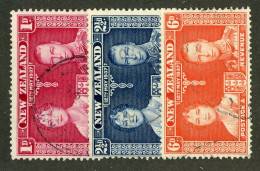 339 New Zealand 1937 Scott #223-25 Used (Lower Bids 20% Off) - Oblitérés