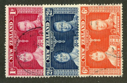 339 New Zealand 1937 Scott #223-25 Used (Lower Bids 20% Off) - Used Stamps