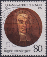 1987 BRD ° Mi:DE 1324, Yt:DE 1156, Johann Albrecht Bengel - Gebraucht