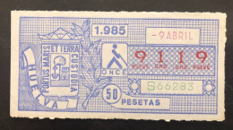 SUB 115A,  CAPICUA Lottery Ticket, Spain, ONCE, « HUELVA », # 9119, 1985 - Billetes De Lotería