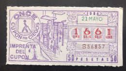 SUB 115A,  CAPICUA Lottery Ticket, Spain, ONCE, « Imprenta Del Cupon », # 1661, 1984 - Billetes De Lotería