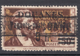 AEF "Douanes Paquets Poste Familiaux" Overprint, 5 Fr / 50 C, Used - Gebruikt